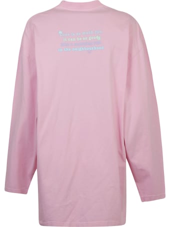 Balenciaga Bear Print Oversized Long-sleeved T-shirt