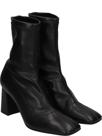 Fabio Rusconi High Heels Ankle Boots In Black Leather