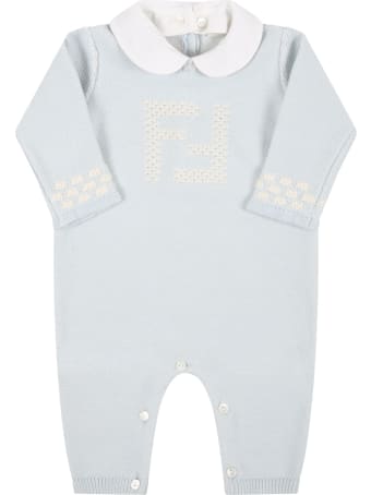Fendi Light Blue Set For Baby Boy With Douple Ff