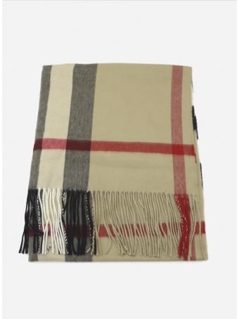 Burberry Cashmere Scarf With All-over Tartan Motif