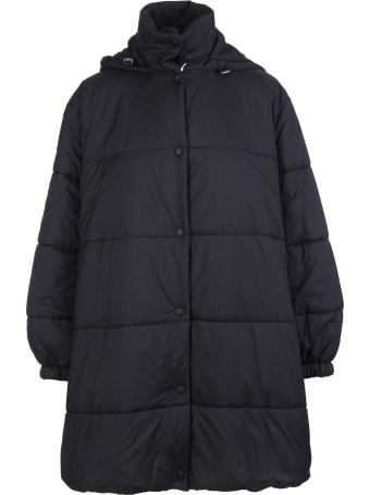 Givenchy Woman Black Flared Down Jacket With Givenchy Logo
