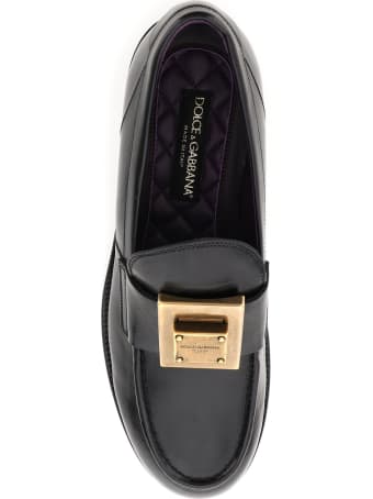 Dolce & Gabbana Loafers With Logo Plaque