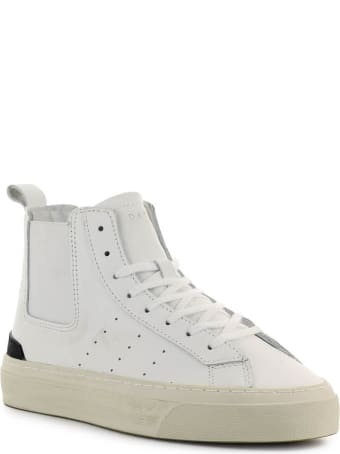 D.A.T.E. Sonica High Calf White Sneaker