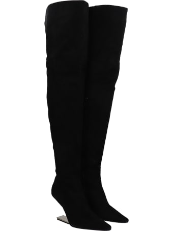 Cult Gaia Yasmina High Heels Boots In Black Suede