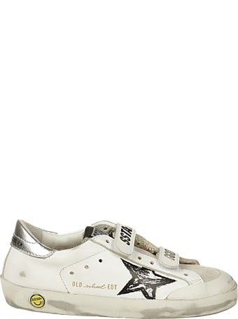 Golden Goose Old School Pensatr Leather Upper And Stripes Suede