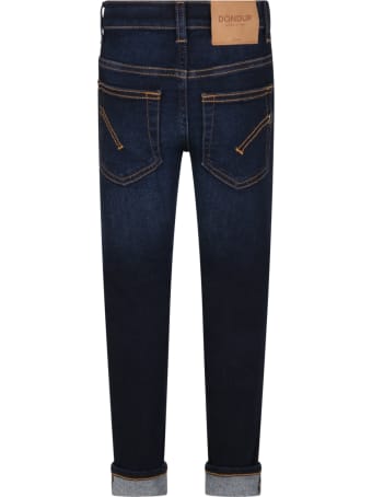 Dondup Blue ''ritchie'' Jeans For Boy With Iconic D