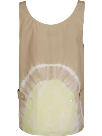 MSGM Button Embellished Dye Tank Top