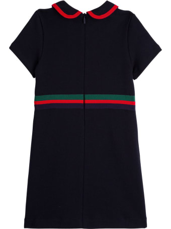 Gucci Cotton Jersey Dress With Web Detail