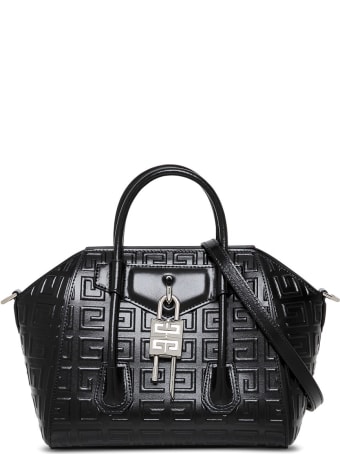 Givenchy Antigona Lock Handbag In 4g Black Leather