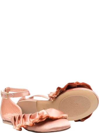Elisabetta Franchi La Mia Bambina Ballet Flats With Ruffles Elisabetta Franchi My Child