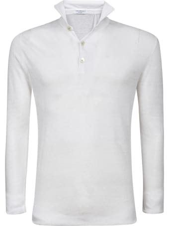 Eddy Monetti Linen Long Sleeve Polo Shirt