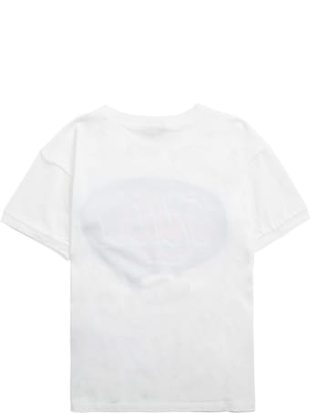 Gucci White Cotton T-shirt With Logo Print