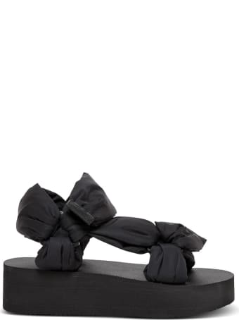 RED Valentino Black Nylon Sandals