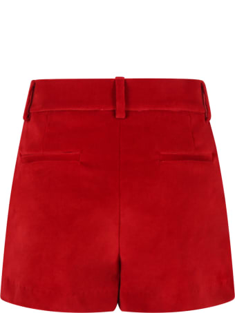 Simonetta Red Short For Girl With Bell