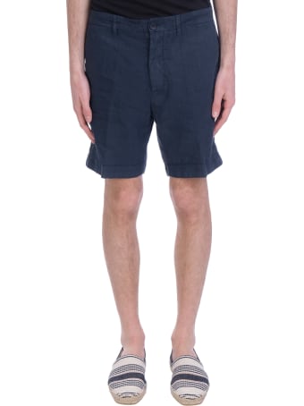 120% Lino Shorts In Blue Linen