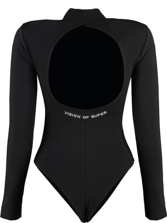 Vision of Super Logo Print Stretch Cotton Bodysuit