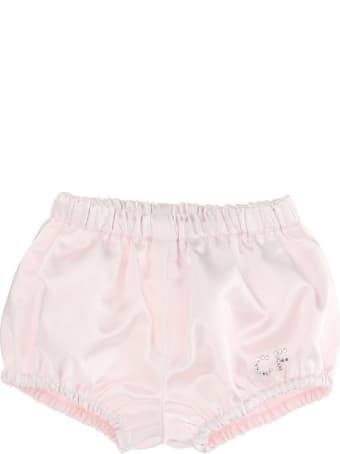 Chiara Ferragni Pink Satin Culotte With Cf Logo