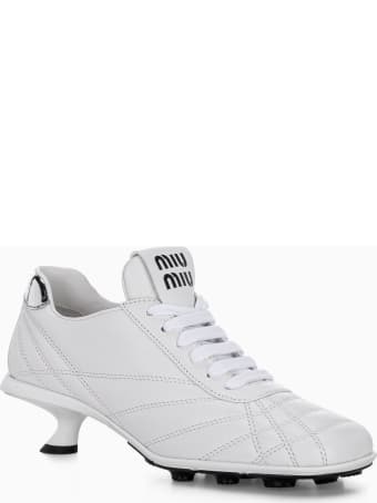 Miu Miu Nappa Leather Mid Heel Sneakers