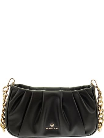 Michael Kors Hannah - Small Convertible Clutch Bag With Pleats