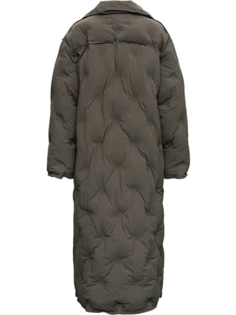 Maison Margiela Green Quilted Long Down Jacket