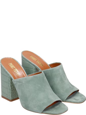 Paris Texas Milano Sandals In Green Suede