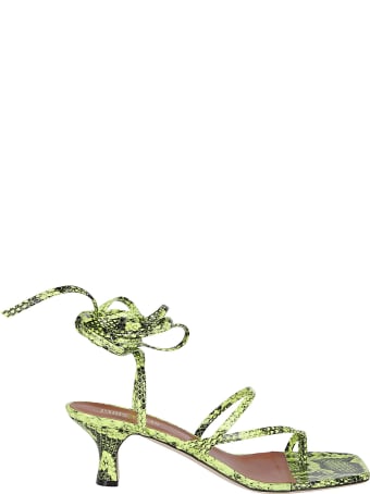 Paris Texas Fluo Yellow Leather Betty Sandals