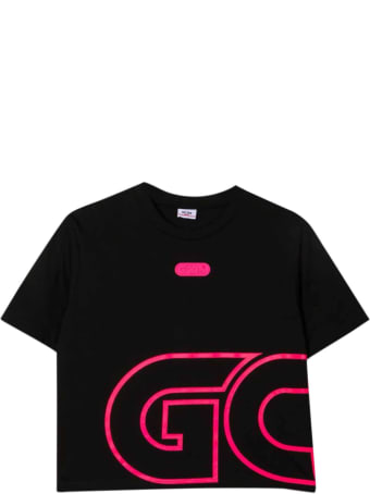 GCDS Mini Black Teen Design Cropped T-shirt