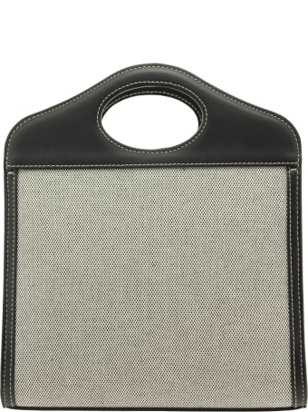 Burberry Mini Two-tone Canvas And Leather Pocket Bag