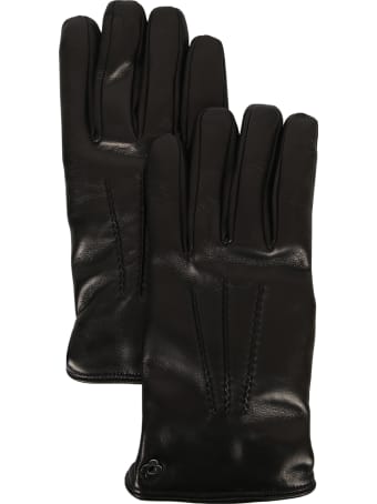 Lardini Guanti Pelle Nero