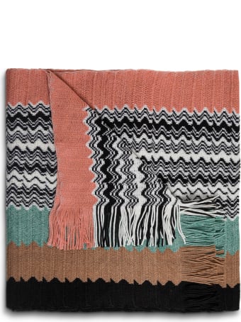 Missoni Multicolor Wool Blend Scarf With Zig Zag Motif