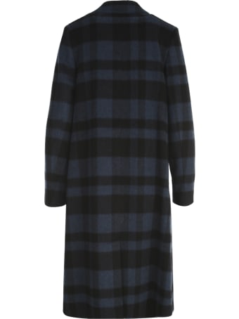 PS by Paul Smith Long Checked Double Breasted Coat
