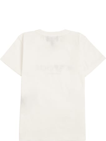 Emporio Armani White T-shirt In Recycled Cotton With Print