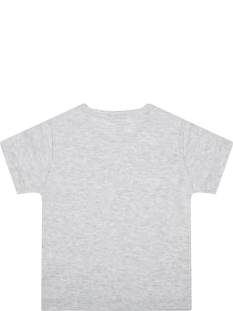 Kenzo Kids Grey T-shirt For Babygril With Elephant