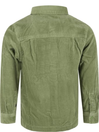 Scotch & Soda Green Shirt For Boy With Logo