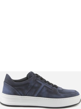 Tod's Blue Nabuk Sneaker In Suede