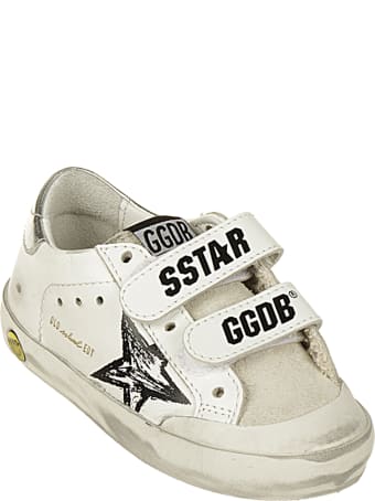 Golden Goose Old School Pensatr Leather Upper And Striped Suede