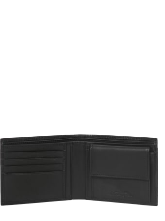 Automobili Lamborghini Wallet With Coin Compartment, In All-over Camouflage Textured Leather
