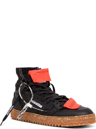Off-White 3.0 Off Court Black Leather Sneakers