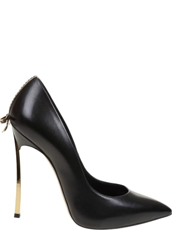 Casadei Decollete Blade Penny In Black Leather