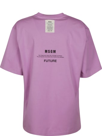 MSGM Fantastic Green Earth Print T-shirt