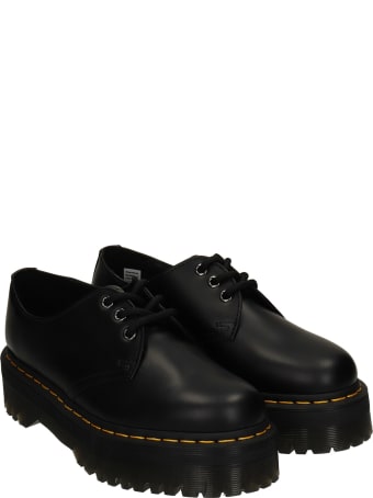 Dr. Martens 1461 Quad Lace Up Shoes In Black Leather