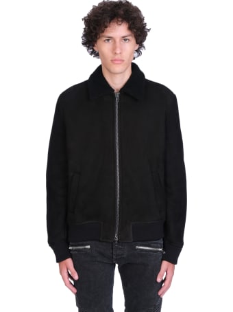 Salvatore Santoro Bomber In Black Leather
