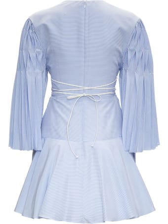 Giovanni Bedin Origami Cotton And Silk Dress With Belt