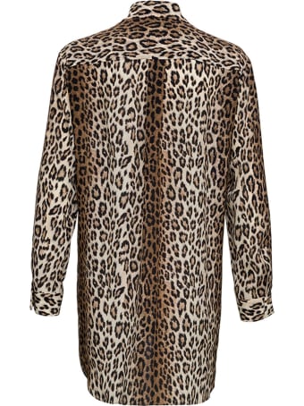 Antonelli Animalier Printed Long Silk Shirt