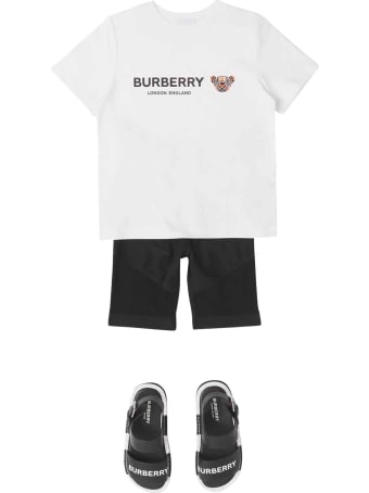 Burberry White Newborn T-shirt