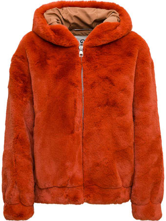 GINY Kelly Orange Ecological Hooded Fur