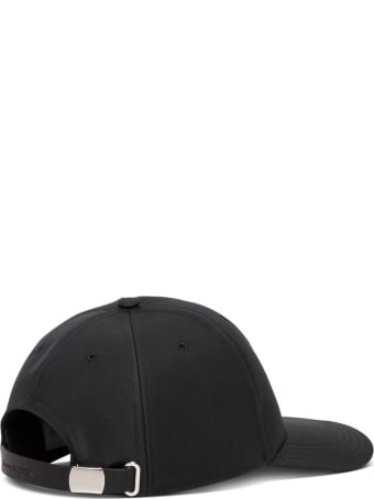 Alexander McQueen Black Hat With Graffiti Logo