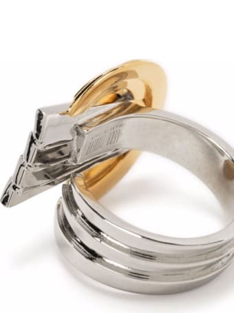 Leda Madera Meryl Ring In Gold And Silver Colored Brass