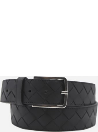 Bottega Veneta Leather Belt With Woven Pattern