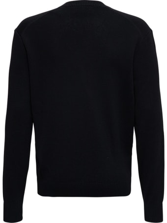 Ami Alexandre Mattiussi Black Wool Sweater With Logo